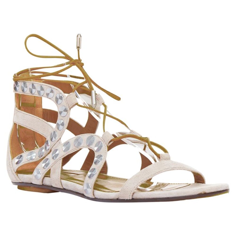 Aquazzura Leather Studded Sandals - Picture 2 of 6